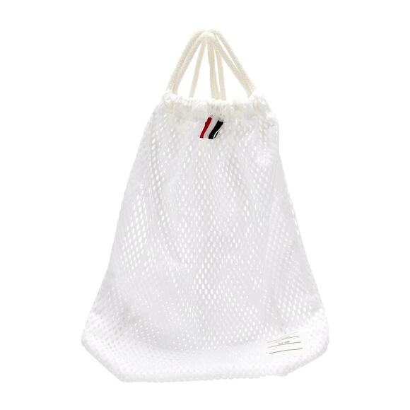 Brand New Thom Browne Mesh Gym Bag / Drawstring Backpack, White. Yours for? - Picture 1 of 4